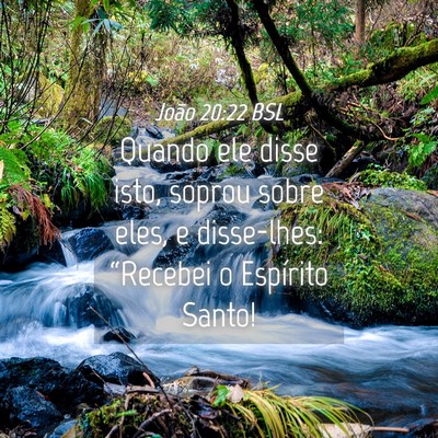 Picture 04 - João 20:22 BSL - Quando ele disse isto, soprou sobre eles, e - Bible Verse Picture