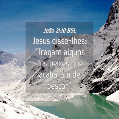 Picture 04 - João 21:10 BSL - Jesus disse-lhes: “Tragam alguns dos peixes que - Bible Verse Picture