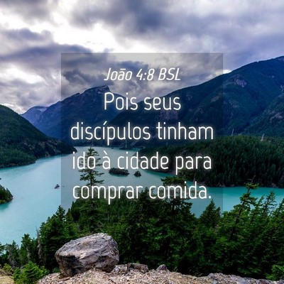 Picture 04 - João 4:8 BSL - Pois seus discípulos tinham ido à cidade para - Bible Verse Picture