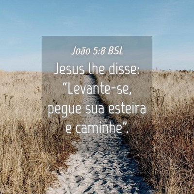 Picture 04 - João 5:8 BSL - Jesus lhe disse: “Levante-se, pegue sua esteira - Bible Verse Picture