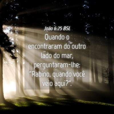 Picture 04 - João 6:25 BSL - Quando o encontraram do outro lado do mar, - Bible Verse Picture