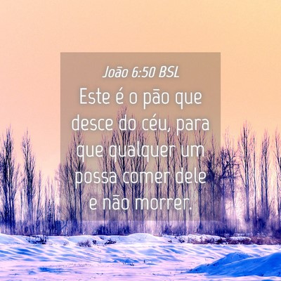 Picture 04 - João 6:50 BSL - Este é o pão que desce do céu, para que - Bible Verse Picture