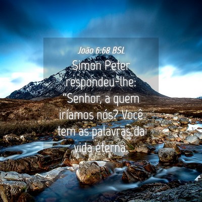 Picture 04 - João 6:68 BSL - Simon Peter respondeu-lhe: “Senhor, a quem - Bible Verse Picture