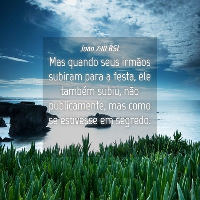 Picture 04 - João 7:10 BSL - Mas quando seus irmãos subiram para a festa, ele - Bible Verse Picture