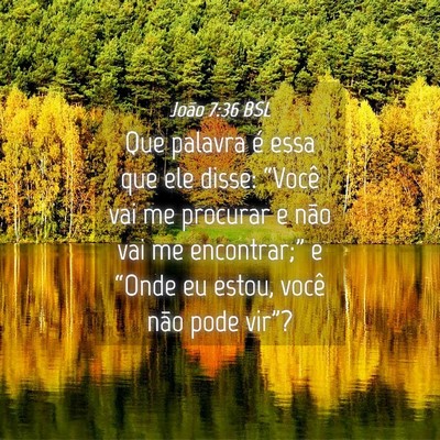Picture 04 - João 7:36 BSL - Que palavra é essa que ele disse: “Você vai - Bible Verse Picture