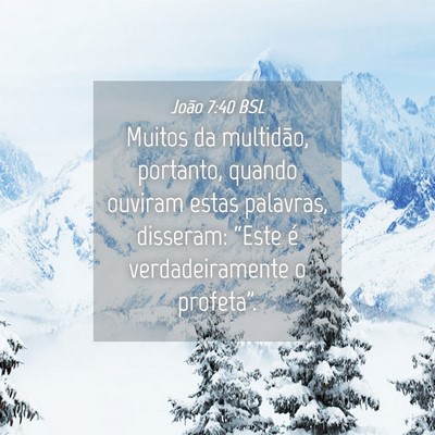 Picture 04 - João 7:40 BSL - Muitos da multidão, portanto, quando ouviram - Bible Verse Picture