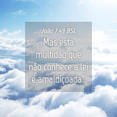 Picture 04 - João 7:49 BSL - Mas esta multidão que não conhece a lei é - Bible Verse Picture