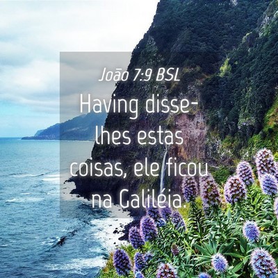 Picture 04 - João 7:9 BSL - Having disse-lhes estas coisas, ele ficou na - Bible Verse Picture