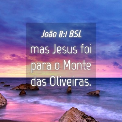 Picture 04 - João 8:1 BSL - mas Jesus foi para o Monte das - Bible Verse Picture