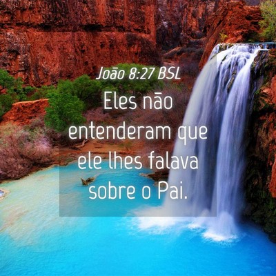 Picture 04 - João 8:27 BSL - Eles não entenderam que ele lhes falava sobre o - Bible Verse Picture