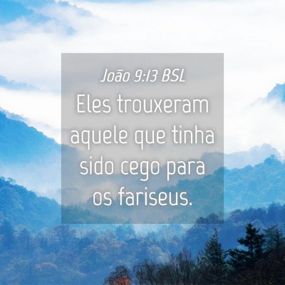 Picture 04 - João 9:13 BSL - Eles trouxeram aquele que tinha sido cego para os - Bible Verse Picture