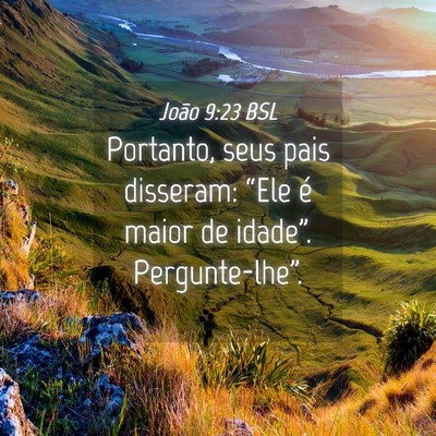 Picture 04 - João 9:23 BSL - Portanto, seus pais disseram: “Ele é maior de - Bible Verse Picture