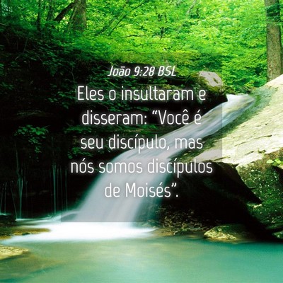 Picture 04 - João 9:28 BSL - Eles o insultaram e disseram: “Você é seu - Bible Verse Picture