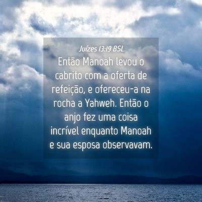 Picture 04 - Juízes 13:19 BSL - Então Manoah levou o cabrito com a oferta de - Bible Verse Picture