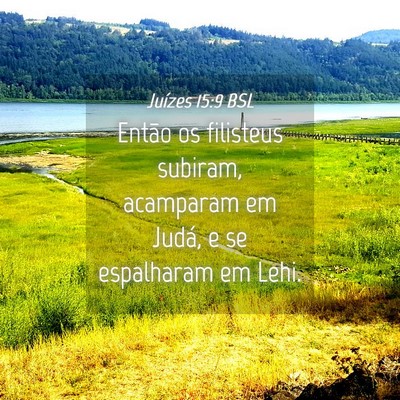 Picture 04 - Juízes 15:9 BSL - Então os filisteus subiram, acamparam em Judá, - Bible Verse Picture