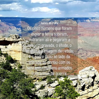 Picture 04 - Juízes 18:17 BSL - Os cinco homens que foram espiar a terra subiram, - Bible Verse Picture