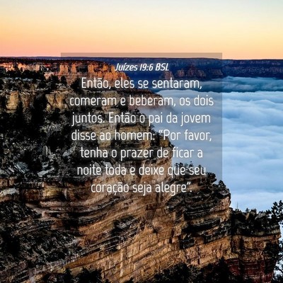 Picture 04 - Juízes 19:6 BSL - Então, eles se sentaram, comeram e beberam, os - Bible Verse Picture