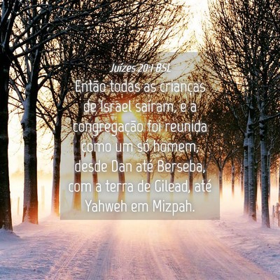 Picture 04 - Juízes 20:1 BSL - Então todas as crianças de Israel saíram, e a - Bible Verse Picture