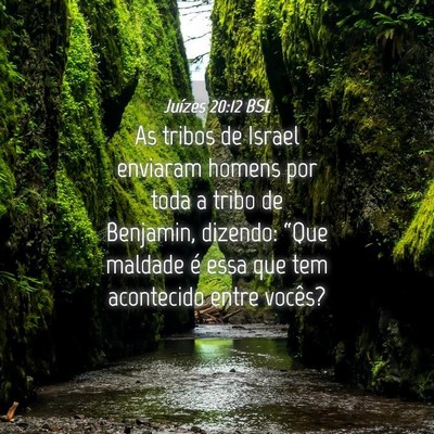 Picture 04 - Juízes 20:12 BSL - As tribos de Israel enviaram homens por toda a - Bible Verse Picture