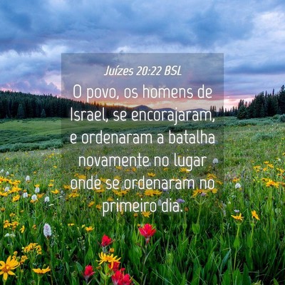 Picture 04 - Juízes 20:22 BSL - O povo, os homens de Israel, se encorajaram, e - Bible Verse Picture