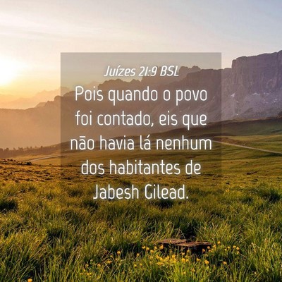 Picture 04 - Juízes 21:9 BSL - Pois quando o povo foi contado, eis que não - Bible Verse Picture