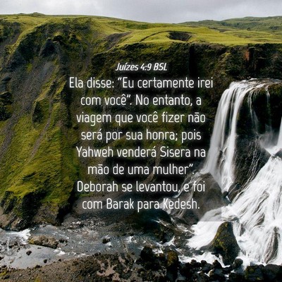 Picture 04 - Juízes 4:9 BSL - Ela disse: “Eu certamente irei com você”. No - Bible Verse Picture