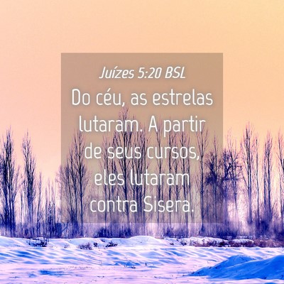 Picture 04 - Juízes 5:20 BSL - Do céu, as estrelas lutaram. A partir de seus - Bible Verse Picture
