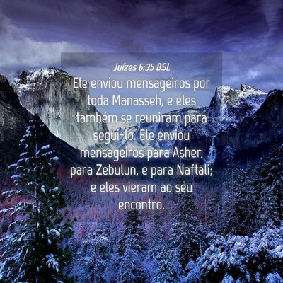 Picture 04 - Juízes 6:35 BSL - Ele enviou mensageiros por toda Manasseh, e eles - Bible Verse Picture