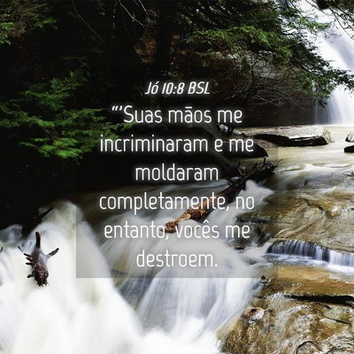 Picture 04 - Jó 10:8 BSL - “'Suas mãos me incriminaram e me moldaram - Bible Verse Picture