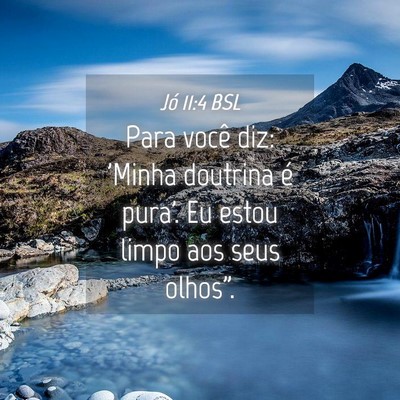 Picture 04 - Jó 11:4 BSL - Para você diz: 'Minha doutrina é pura'. Eu - Bible Verse Picture