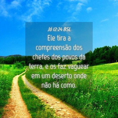 Picture 04 - Jó 12:24 BSL - Ele tira a compreensão dos chefes dos povos da - Bible Verse Picture
