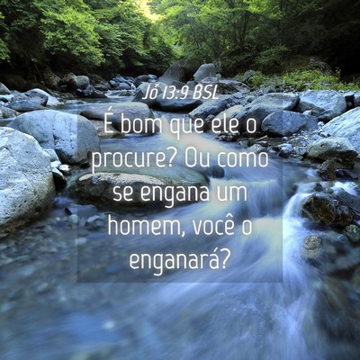 Picture 04 - Jó 13:9 BSL - É bom que ele o procure? Ou como se engana um - Bible Verse Picture