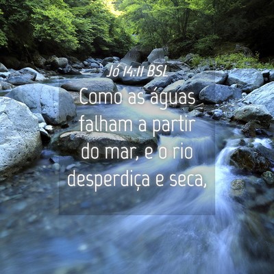 Picture 04 - Jó 14:11 BSL - Como as águas falham a partir do mar, e o rio - Bible Verse Picture