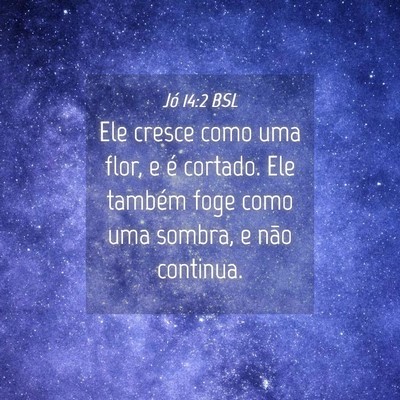 Picture 04 - Jó 14:2 BSL - Ele cresce como uma flor, e é cortado. Ele - Bible Verse Picture