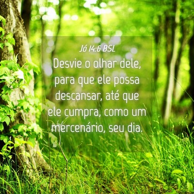 Picture 04 - Jó 14:6 BSL - Desvie o olhar dele, para que ele possa - Bible Verse Picture