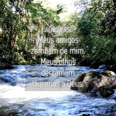 Picture 04 - Jó 16:20 BSL - Meus amigos zombam de mim. Meus olhos derramam - Bible Verse Picture