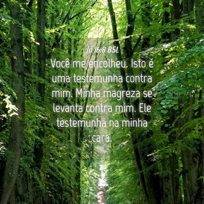 Picture 04 - Jó 16:8 BSL - Você me encolheu. Isto é uma testemunha contra - Bible Verse Picture
