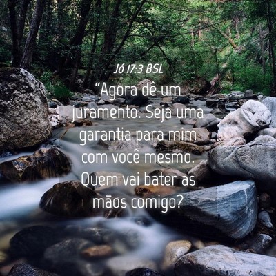 Picture 04 - Jó 17:3 BSL - “Agora dê um juramento. Seja uma garantia para - Bible Verse Picture