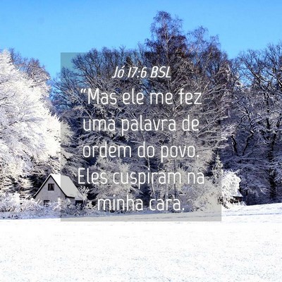 Picture 04 - Jó 17:6 BSL - “Mas ele me fez uma palavra de ordem do povo. - Bible Verse Picture