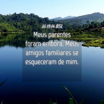 Picture 04 - Jó 19:14 BSL - Meus parentes foram embora. Meus amigos - Bible Verse Picture