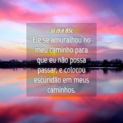 Picture 04 - Jó 19:8 BSL - Ele se amuralhou no meu caminho para que eu não - Bible Verse Picture