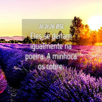 Picture 04 - Jó 21:26 BSL - Eles se deitam igualmente na poeira. A minhoca os - Bible Verse Picture
