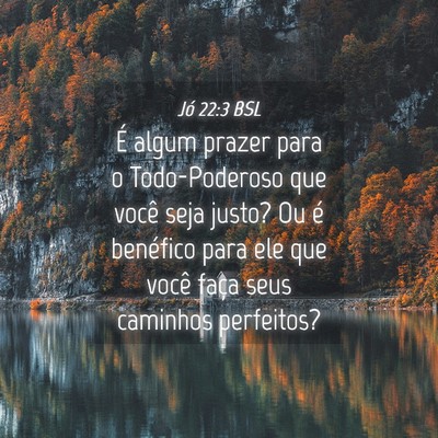 Picture 04 - Jó 22:3 BSL - É algum prazer para o Todo-Poderoso que você - Bible Verse Picture