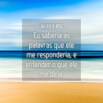 Picture 04 - Jó 23:5 BSL - Eu saberia as palavras que ele me responderia, e - Bible Verse Picture