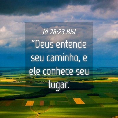 Picture 04 - Jó 28:23 BSL - “Deus entende seu caminho, e ele conhece seu - Bible Verse Picture