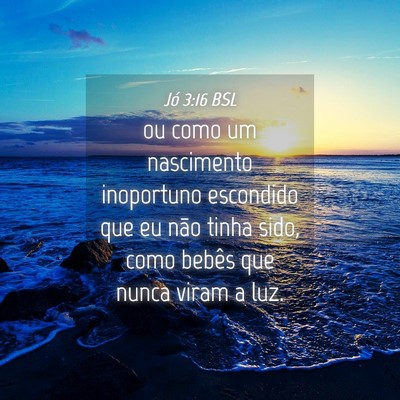 Picture 04 - Jó 3:16 BSL - ou como um nascimento inoportuno escondido que eu - Bible Verse Picture
