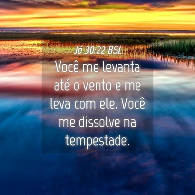 Picture 04 - Jó 30:22 BSL - Você me levanta até o vento e me leva com ele. - Bible Verse Picture
