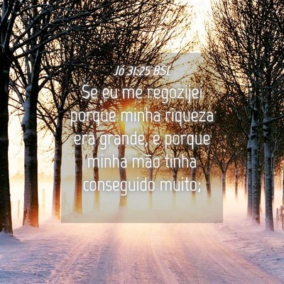 Picture 04 - Jó 31:25 BSL - Se eu me regozijei porque minha riqueza era - Bible Verse Picture