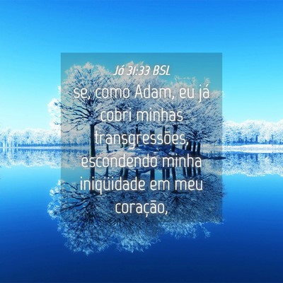 Picture 04 - Jó 31:33 BSL - se, como Adam, eu já cobri minhas - Bible Verse Picture