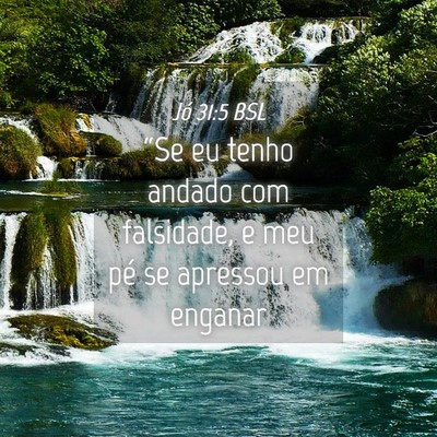 Picture 04 - Jó 31:5 BSL - “Se eu tenho andado com falsidade, e meu pé se - Bible Verse Picture